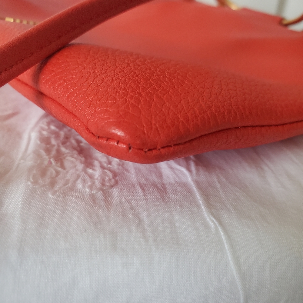 Thacker Orange Red Leather Bag - image 7